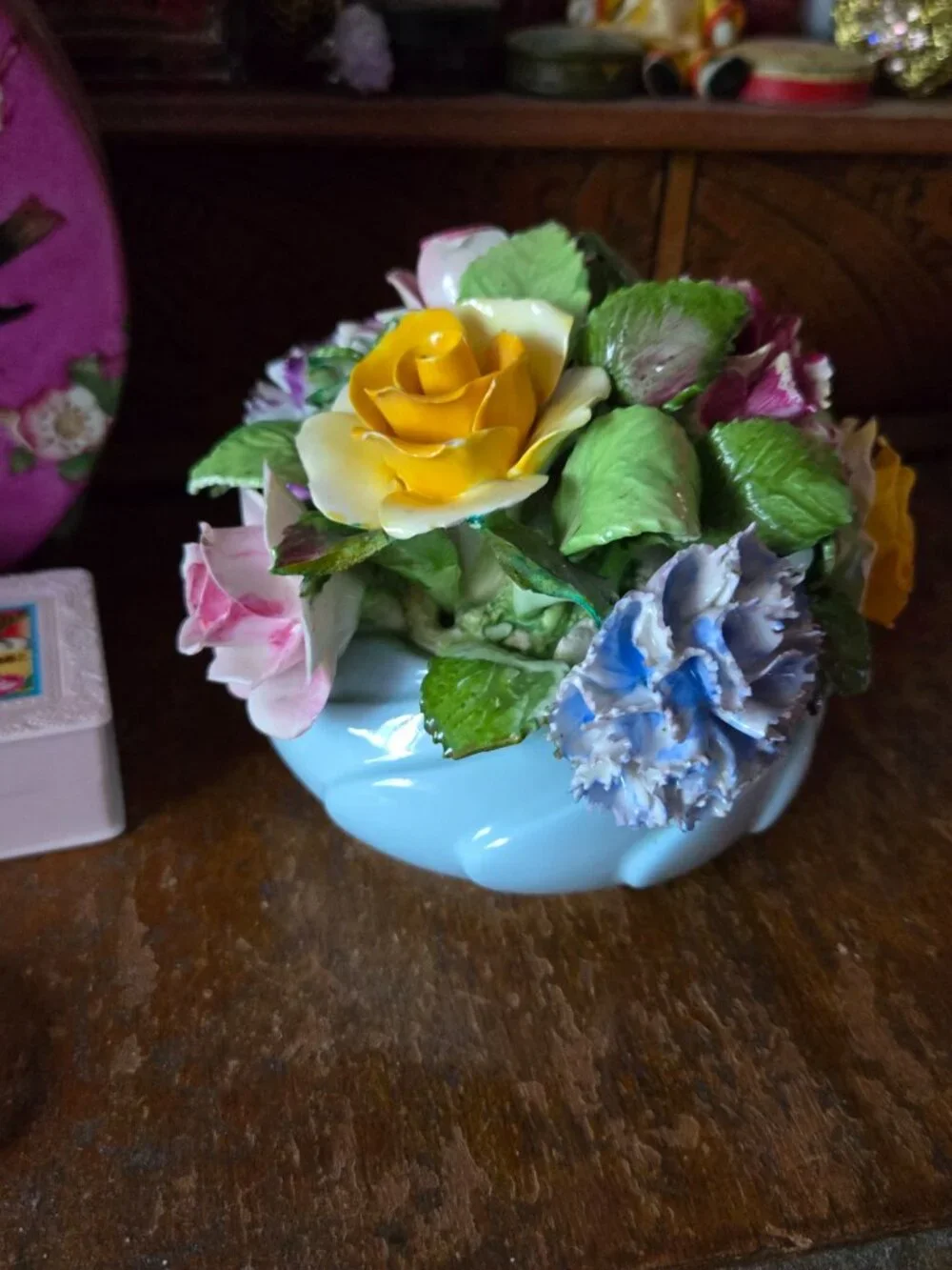 Vintage Staffordshire Bone China Floral Bouquet Romantic Cottagecore